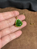 Natural Hetian Jade Laughing Buddha Necklace – Peace & Prosperity Talisman
