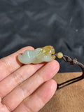 Handcarved Hetian Sugar-White Jade Rabbit Charm – Auspicious Energy Pendant
