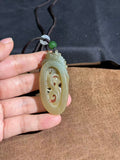 Handcarved Hetian Sugar Jade Lotus Pendant – Spiritual Beauty Charm