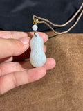 Handcarved Hetian White Jade Cabbage Charm – Auspicious Energy Pendant