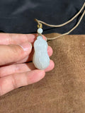 Handcarved Hetian White Jade Cabbage Charm – Auspicious Energy Pendant