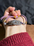 Handcarved Hetian Ice Smoke Purple Snake Charm – Auspicious Energy Bracelet