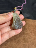Handcarved Hetian Smoky Purple Lotus Pendant – Spiritual Beauty Charm