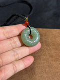 Hetian Jade Lake Green Cloud Pattern Safety Buckle Pendant – Peace & Harmony Amulet