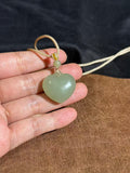 Natural Hetian Jade Heart Necklace – Minimalist Love Charm