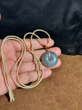 Natural Smoky Purple Hetian Jade Safety Buckle Pendant – Ping An Kou Protection Necklace