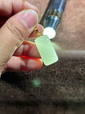 Natural Lotus Pink Hetian Jade Wushi Pai Pendant with S925 Silver