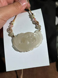 Handcarved Hetian Lotus Pink Phoenix Charm – Feminine Grace Pendant