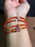 Natural Nanhong DIY Multi-Strand Necklace – Vitality & Joy Amulet