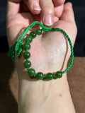 Adjustable Hetian Bright Green Jade Bracelet – Minimalist Luxury Accessory