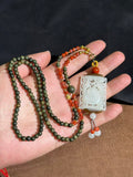 Handcarved Hetian White Jade Buddha Sachet – Serenity & Good Luck Charm