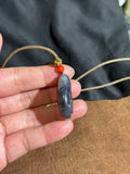 Natural Hetian Jade Handcarved Peony Necklace – Beauty & Good Fortune Talisman
