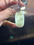 Handcarved Hetian Ice Smoke Purple Jade Lotus Charm – Spiritual Elegance Pendant