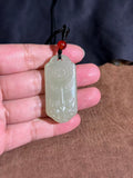 Handcarved Hetian Jade Beast Face Pendant – Prosperity & Defense Charm