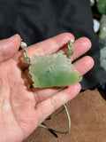 Natural Hetian Jade "Phoenix Through Peony" Necklace – Noble Blessing Talisman