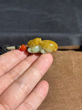 Handcarved Hetian Yellow Jade Pixiu Pendant – Prosperity Charm