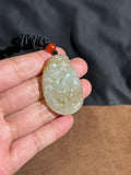 Handcarved Hetian Sugar-White Jade Pendant – Cultural Elegance Charm
