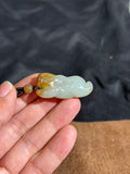 Handcarved Hetian Sugar-White Jade Rabbit Charm – Auspicious Energy Pendant