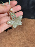 Handcarved Hetian Jade Yellow Kou Liao Butterfly Pendant – Transformation & Good Luck Talisman