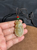 Handcarved Hetian Sugar Jade Dragon Fish Pendant – Wealth & Achievement Charm