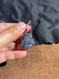 Hetian Jade Imperial Purple Maitreya Buddha Pendant – Blessing & Serenity Amulet