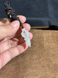 Handcarved Hetian White Jade Vajra Pendant – Sacred Blessing Charm