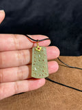S925 Silver Inlaid Hetian Yellow Jade Ruyi Necklace – Good Fortune Talisman