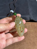 Handcarved Hetian Sugar Jade Lotus Pendant – Spiritual Beauty Charm