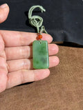 Hetian Jade Green Jasper Apple Green Lotus Pendant – Purity & Serenity Amulet