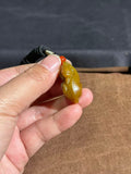 Handcarved Hetian Yellow Jade Pixiu Pendant – Prosperity Charm