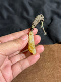 Hetian Jade Sugar-White Bitter Gourd Pendant – Blessing & Resilience Amulet
