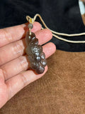 Handcarved Hetian Smoky Purple Lotus Pendant – Spiritual Beauty Charm