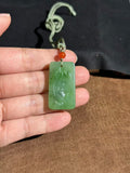 Hetian Jade Green Jasper Apple Green Lotus Pendant – Purity & Serenity Amulet