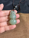 Handcarved Hetian Smoke Purple Jade Gourd Charm – Elegant Fortune Pendant