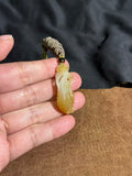 Hetian Jade Sugar-White Bitter Gourd Pendant – Blessing & Resilience Amulet