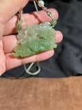Natural Hetian Jade "Phoenix Through Peony" Necklace – Noble Blessing Talisman