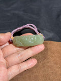 Handcarved Hetian Jade Lotus Bracelet – Minimalist Spiritual Charm