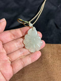 Handcarved Hetian Ice Clear Jade Lotus Charm – Serene Elegance Pendant