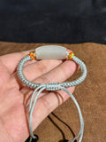 Hetian Jade Lotus Pink Lotus Flower Bracelet – Handcrafted Peace & Purity Bangle