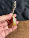 Hetian Jade Sugar-White Bitter Gourd Pendant – Blessing & Resilience Amulet