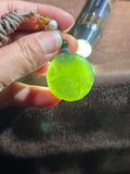 Natural Hetian Jade "Butterfly on Flower" Round Plaque – Romance & Prosperity Talisman