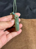Handcarved Hetian Lake Green Jade Lotus Charm – Timeless Elegance Pendant