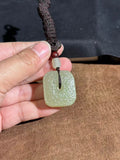 Handcarved Hetian Jade Archaic Texture Pendant – Stability & Good Luck Charm