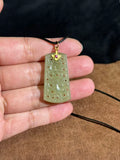 S925 Silver Inlaid Hetian Yellow Jade Ruyi Necklace – Good Fortune Talisman