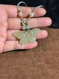 Handcarved Hetian Jade Yellow Kou Liao Butterfly Pendant – Transformation & Good Luck Talisman