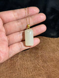 Natural Lotus Pink Hetian Jade Wushi Pai Pendant with S925 Silver